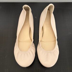 J.Crew Anya Nude Ballet Flat Slip-On Leather Shoes Women’s Size 8.5